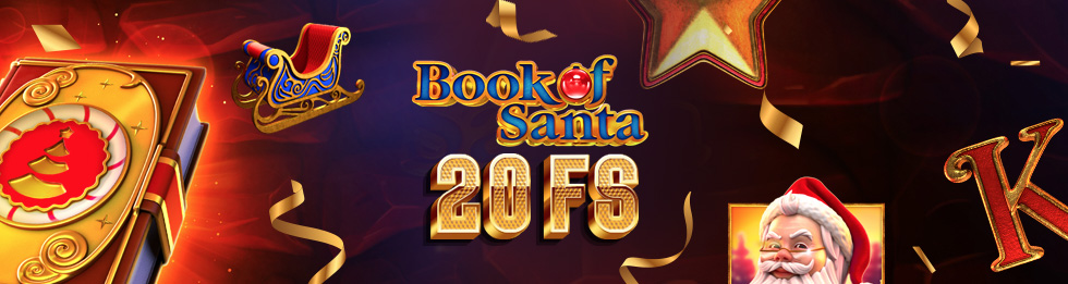 20 фриспинов в Book of Santa!