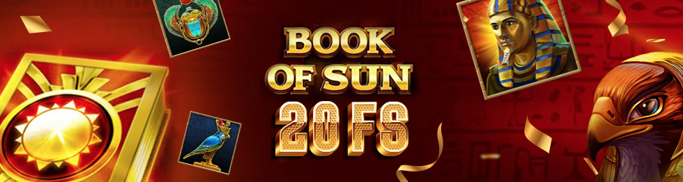 20 фриспинов в Book of sun!